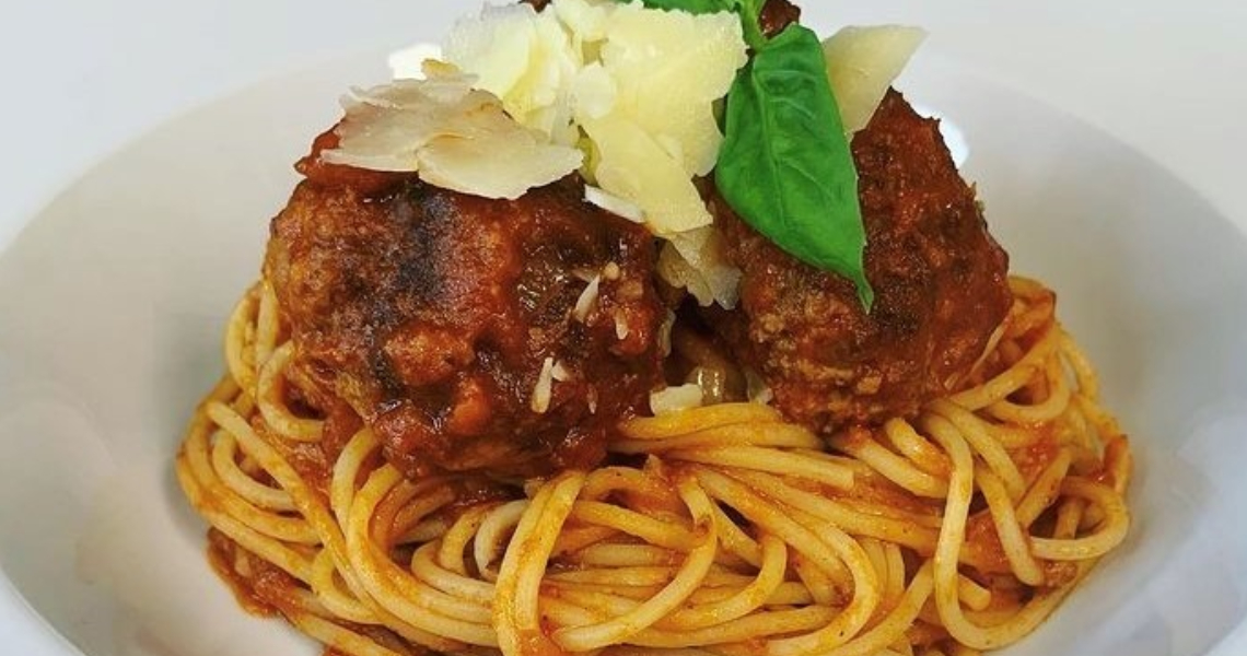 BC Meatballs with Pasta and Tomato Sauce