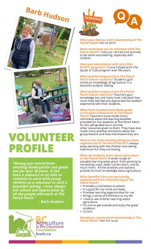 Volunteer Profile Barb Hudson